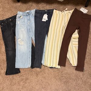 Zara Girls Pants/Jeans Bundle Lot sz 9/10